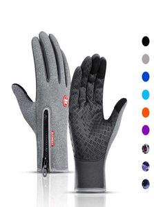 Winter Gloves Mens Touch Screen Waterproof Windproof Skiing Cold Gloves Women039s Warm Fashion Ourdoor Sports Riding Zipper Glo4186005