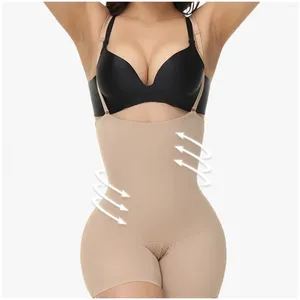 Kvinnors formare Kvinnor Sömlösa Shapewear Bodysuit Compression Mage Control Bulift Body Shaper Solid Shaping Bustier Kvinnliga underkläder