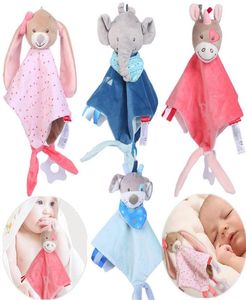 Bambino peluche farcito cartone animato orso coniglietto lenire placare bambola per neonato morbido asciugamano confortante giocattolo per dormire fabbrica regalo 10 pezzi 28492017165