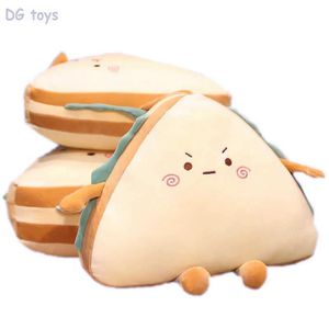 Animals Cute Sandes Car Pillow Stuffed Cartoon Food Bread Seat Pillow Naughty Face Expressions Food Chair Waist Cushion for Her Boy Q0727