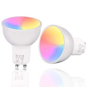 Illumination APP Control WiFi Smart LED RGB Lamp E27 GU10 GU5.3 Light Supports Amazon Alexa Google Home Voice Control Adjustable Lights Bulb