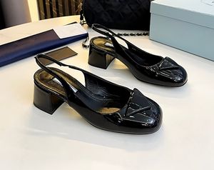 Sapatos formais femininos de bico quadrado, salto grosso e macio com uma alça na parte de trás, projetados pelo designer de sapatos Lefu para uma caminhada confortável. Sapatos femininos Mary Jane EU35-40