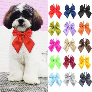 Partihandel Mix Colors Pet Cat Dog Bow Tie Puppy Grooming Products Justerbara hundbågar Nacktillbehör för hundar Pet Supplies 240103