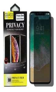 Privacy Antispy Screen Protector för iPhone 12 Mini 11 Pro XS Max XR 8 7 6 SE Tempered Glass 9H Hårdhet6414800