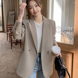 Damenanzüge UNXX Anzugjacke Frühling und Herbst 2024 High-End-koreanischer Stil All-Match Solid Two-Buttons Casual Blazer Top