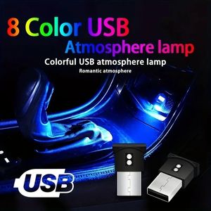 Illumina gli interni della tua auto con 8 luci LED mini USB colorate - Plug Play!
