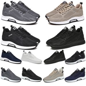 Correndo tênis homens mulheres triplo preto branco cinza escuro azul esporte tênis confortável malha respirável sapatos de primavera