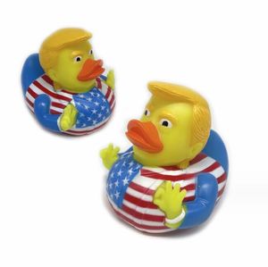 Kreative PVC-Flagge, Trump-Ente, Partybevorzugung, Bad, schwimmendes Wasserspielzeug, Partyzubehör, lustige Baby-gelbe Enten, Spielzeug-Geschenk