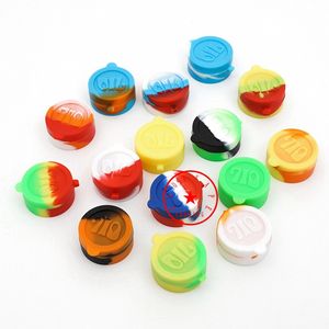 Färgglad rökning silikon 10 ml torr ört tobaksoljeriggar integrerade stash fodral dabber lagringslåda kräm dispenser fick container bärbara innovativa burkar