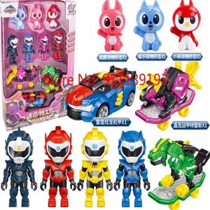 Toys Miniforce x Action Chart Force Force Force Dinosaur Deformation Symulacja Zaawansowana mini agent 11Uds 277J