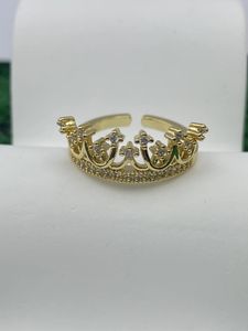 Anéis de cluster deslumbrantes brilhantes zircônia cúbica pedras coroa anel jóias para princesa mulheres menina