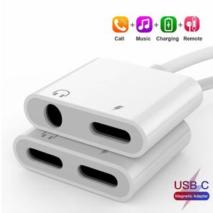 2 em 1 3,5 mm AUX Dual Jack Conector Bluetooth Cabo USB C Cabo de áudio Adaptador de fone de ouvido Fones de ouvido 3,5 mm para iPhone X 11 12 13 14 Pro Max e telefones Samsung com caixa de varejo