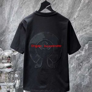 Men's T-Shirts 2024 Designer Classic Chromes Mens Summer CH Brand Top T-shirts White Short Casual Embossed Letter Heart Horseshoe Sanskrit Cross Pattern Tees S-XL HF7V