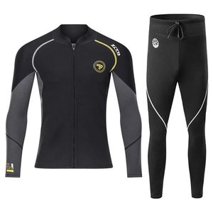 Jaquetas de mergulho terno 1.5mm wetsuit para homens neoprene pesca subaquática kitesurf surf caça submarina jaqueta calças roupas