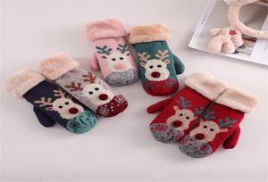 Fünf-Finger-Handschuhe, 1 Paar, Winter, warme Weihnachtsgeschenke, Strumpffüller für Frauen, Touchscreen, Elch-Design, Skireiten, Plüsch, Mitte3454955