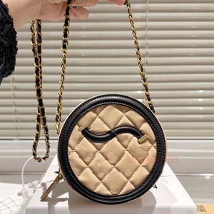 Tasarımcı Crossbody Round Kek Çantası Kişiselleştirilmiş ve Oyuncu Kadınlar Zincir Torbası Çok yönlü deri fermuar çanta klasik Lingge büyük marka yuvarlak kek sırt çantası