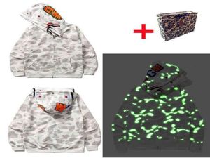 Męskie bluzy bluzy Wysokiej jakości małpy japońskie małpa głowa Luminous Camo Star Galaxy plamy mężczyźni i kobiety pary z tym samym4eu91325151