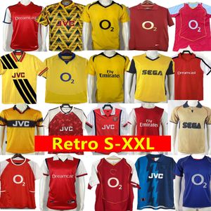 Arsen retro futbol formaları highbury fabregas futbol gömlek v.persie pires Reyes Vieira Henry 02 03 05 06 98 99 Bergkamp 94 95 Adams Persie 96 97 Galla 86 87 Wright