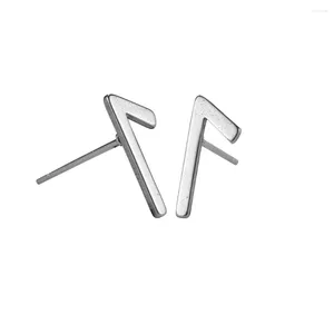 Orecchini pendenti Ultima lettera V a forma geometrica in acciaio inossidabile traforato simbolo greco di moda in vendita