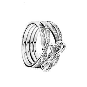 Pandoras Ring Designer Biżuteria dla kobiet Oryginalna wysokiej jakości pierścienie zespołu 925 Srebrny pierścień Koralik Delikat
