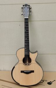 38 Zoll massiver Fichten-Akustikgitarren-Cutaway-Korpus aus Palisander