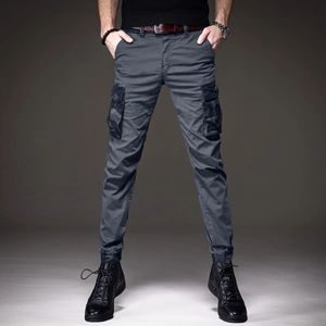 Anländer mäns ljus lyxlastbyxor utomhus sporttaktiska byxor trendiga kamouflagefickor byxor byxor slim-fit casual jeans; 240103