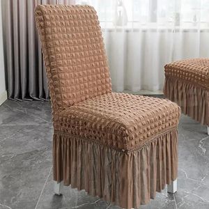 Chair Covers European Seersucker Jacquard Dust-proof Cover Fully Wrapped Summer Cool Dining Room Decorative