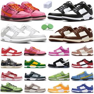 Casual Shoes Mężczyźni Kobiety Sneaker Panda Białe czarny czarny niebieski szary mgły średnio oliwkowy potrójny różowy rozproszony taupe piaskowate kakao