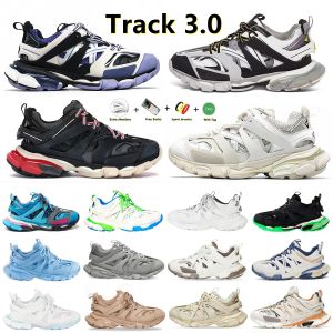 Parçalar Erkek Track Women Trainers 3 3.0 Ayakkabı Üçlü Beyaz Siyah T.S. Gomma Deri Eğitmeni Naylon Basılı Platform Spor Kabarcıları Boyut 35-45