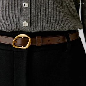 Belts Top Layer Cowhide Small Size 2024 Fashionable Genuine Leather Belt For Women's Decoration