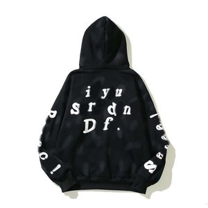 Tasarımcı Lüks Kanyes Klasik Tasarım Köpük Harfleri Patlayan Sokak Hip Hop Haute Couture Gevşek Hoodie