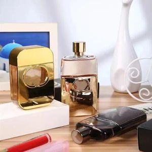 Perfume vendas quentes mais recente design de luxo colônia feminino perfume masculino 90ml culpado ouro preto garrafa versão mais alta fragrância spray clássico chiqueiro