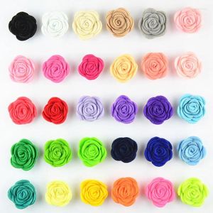 Hårtillbehör Girl Fabric Flower Diy Handmade Rose Wedding Bridal Dress Shoes 200st/Lot