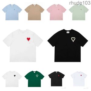 Designers Amis Paris Shirit Spring Classic Heart Solid Color Big Love Round Neck Kort ärm T-shirt för män och kvinnor Ty18 G8JB G8JB DNFB
