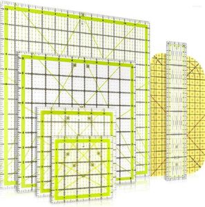 Chaveiros 6 PCS Quilting Régua Quadrado Tecido Acrílico Corte Transparente Marcador Ironing2870325