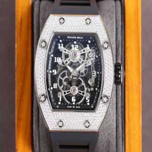 Richard''s Rm1701 Clean-factory Superclones Herren c Luxus Diamant Herren r i Uhrwerk h Uhren a r d Hollow Tourbillon Designer Fr0k Neue Highend-Qualität Iced Out Es4y 3hai