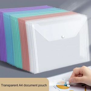 20pcs A4 Transparent Document Folder Test Paper Classification Storage Waterproof Thickened File Holders Office School Supplies 240102