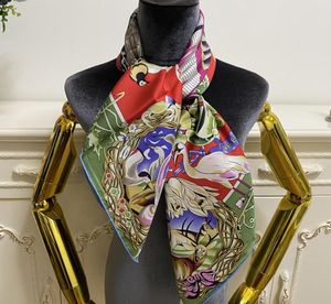 Women039S fyrkantiga halsduk halsdukar bra kvalitet 100 twill silkematerial tryck blommor fågelmönster storlek 90 cm 90cm9417624