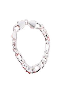 nuovissimo 10M fibbia gamberetti lateralmente men039s braccialetto con ciondolo piatto in argento 925 205x10 cm DFMWB151gioiello placcato argento sterling1668706