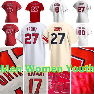 2024 Custom 27 Mike Trout Jersey Anthony Rendon Fletcher Reggie Jackson Reid Detmers Drury Urshela Walsh Moniak Ward Logan O'Hoppe Lucito Giolito Grichuk CJ Cron