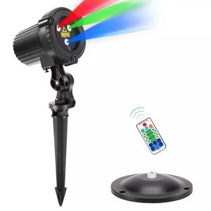 Lighting RGB Laser Christmas Lights Moving Stars Red Green Blue Showers Projector Garden Outdoor Waterproof IP65 Decoration with Remote and