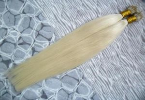 Remy Blond Malezja mikro nano pętla Pierścień Włosy 100G Micro Loop Hair Hair Extensions 1G Malezjan Virgin Proste Micro Ring Hair Exten5337864