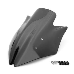 Para-brisa para motocicleta, preto transparente, bolha dupla, abs, para kawasaki z1000 2007-2008