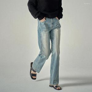 Jeans da donna FP Primavera/Estate Pantaloni lunghi stile vintage a vita alta con tubo dritto casual