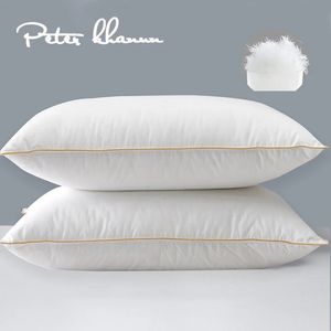 ピーター・カヌン100％ガチョウ枕の下に眠る枕のための首の枕100％コットンシェル100％ガチョウ48x74cm1 PCS 240103