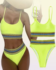 Hög midja bikinis baddräkter kvinnor skjuter upp badkläder tryckdräkt Biquini brasiliansk bikini 2021 sommar ny strandkläder9964654