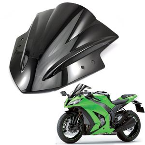 Moto Trasparente Nero Double Bubble Parabrezza Parabrezza ABS Per Kawasaki Ninja 300 EX300 ABS 2013-2018