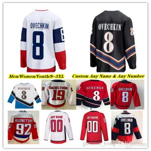 Alex Ovechkin Washington Hokey Formaları Tom Wilson Dylan Stom John Carlson T.J. Oshie Evgeny Kuznetsov Aliaksei Protas Anthony Mantha Connor McMichael Backstrom