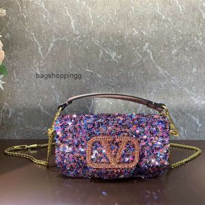 Sacos de desenhista cheio de diamante 3D bordado bolsa de cristal decoração luxo ombro crossbody saco cadeia portátil saco feminino vsling saco com caixa v g95w