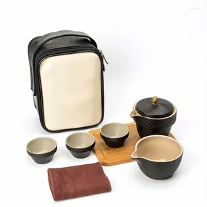 Teaware sätter kinesiska resor Tea Coffee Ceramic Portable Teacup Porslin Servicekvalitetskoppar Mugg av ceremonin Tekanna